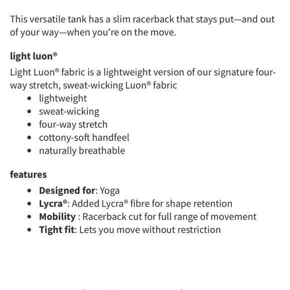 Lululemon Cool Racerback Sleeveless Striped Tank Top. 6. - Picture 5 of 6